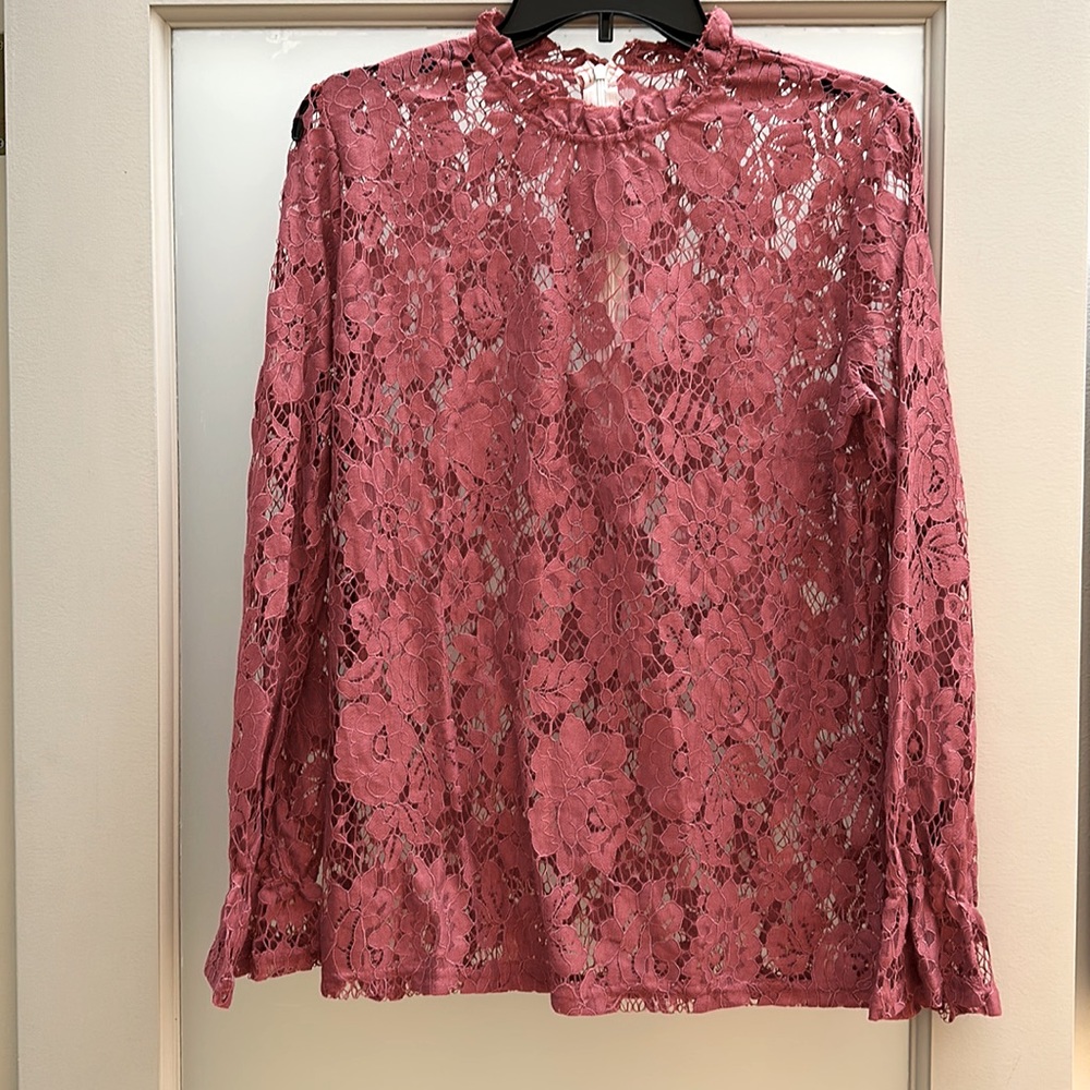 Dusty Rose Lace Top